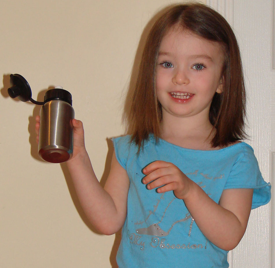 Image Little Girl with Kiddie Bottle 446X422